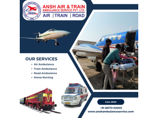 Ansh Train Ambulance Service in Guwahati  Along with Highly Professional Medical Crew